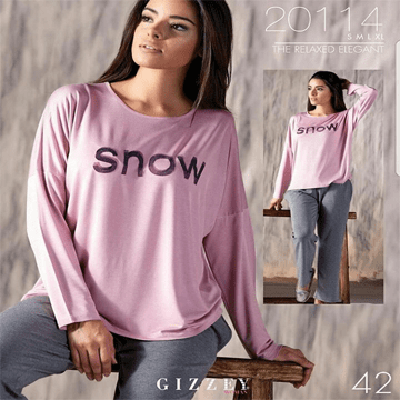 لباس راحتی زنانه GIZZEY طرح Snow
