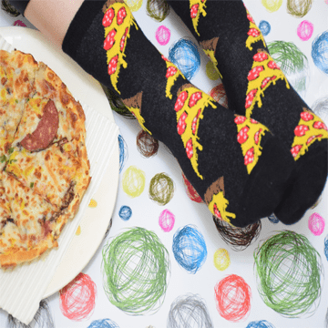 جوراب چتیک طرح پیتزا pizza