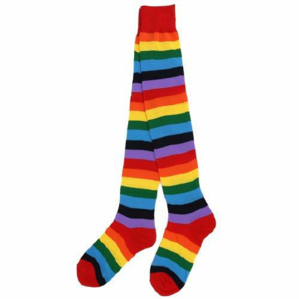 جوراب بلند زنانه بالای زانو راه راه رنگی