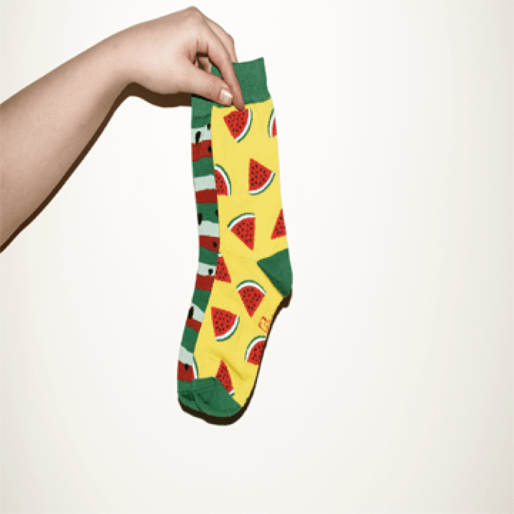 جوراب نیم ساق زنانه طرح هندوانه پاتریس