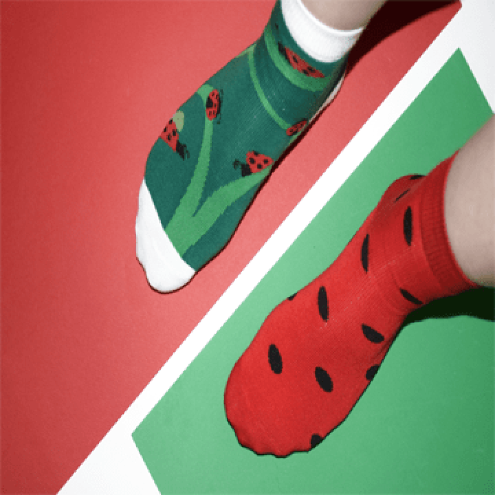 جوراب نیم ساق زنانه طرح جدید کفشدوزک 