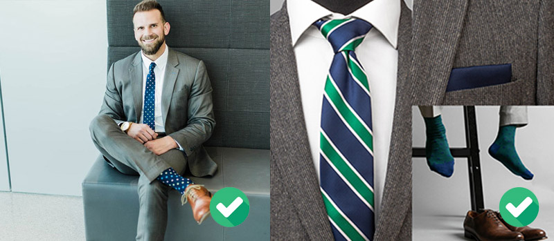 قانون ست کردن جوراب با کراوات 