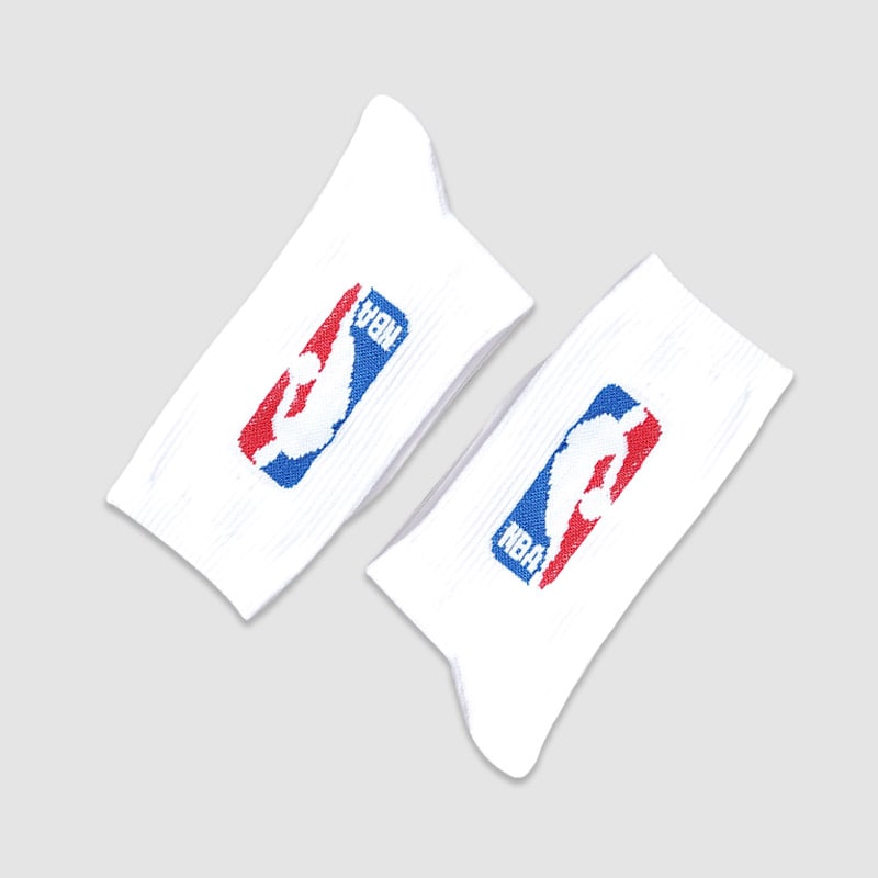 جوراب ساقدار زنانه سفید طرح بسکتبال NBA