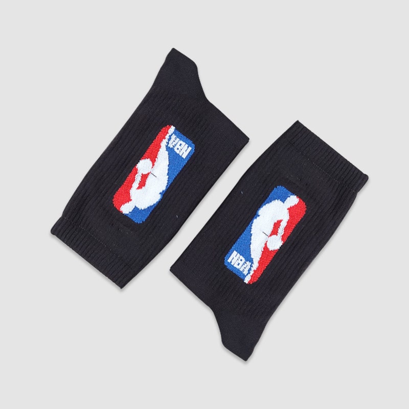 جوراب ساقدار زنانه مشکی طرح بسکتبال NBA