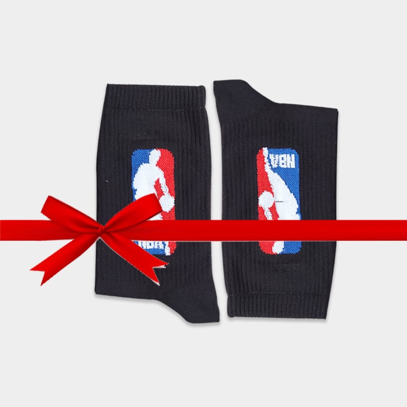 جوراب ساقدار زنانه مشکی طرح بسکتبال NBA