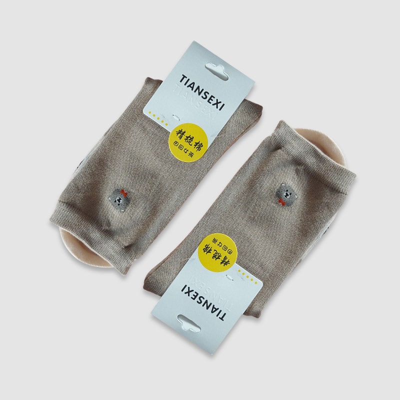 جوراب ساقدار زنانه طرحدار قهوه ای - طرح 1