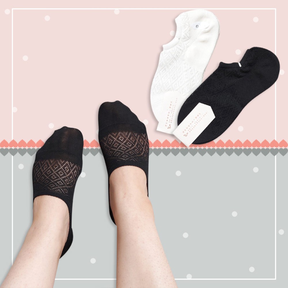 جوراب زیر قوزک زنانه با رویه توری