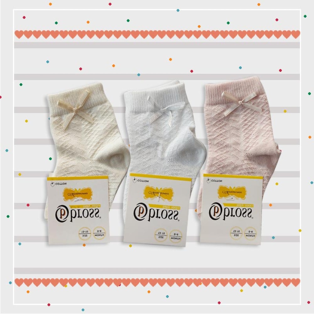 جوراب مچی دخترانه بغل پاپیونی Bross