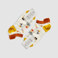 جوراب مچی 3 پاشنه زنانه طرح عروسکی و میوه  - طرح1