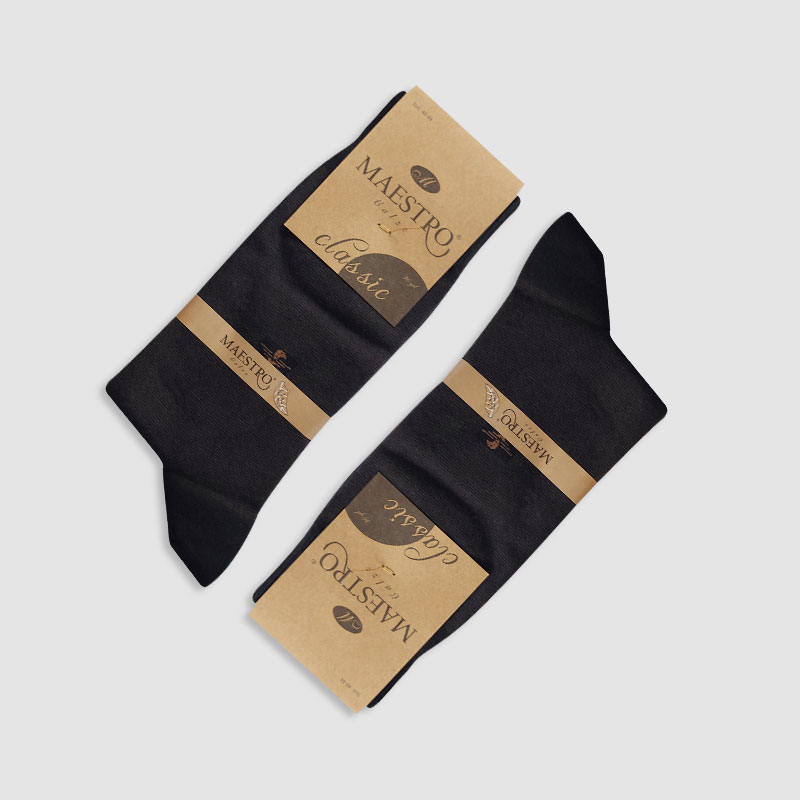 جوراب مردانه کلاسیک عطری طرح پرنده maestro - قهوه ای