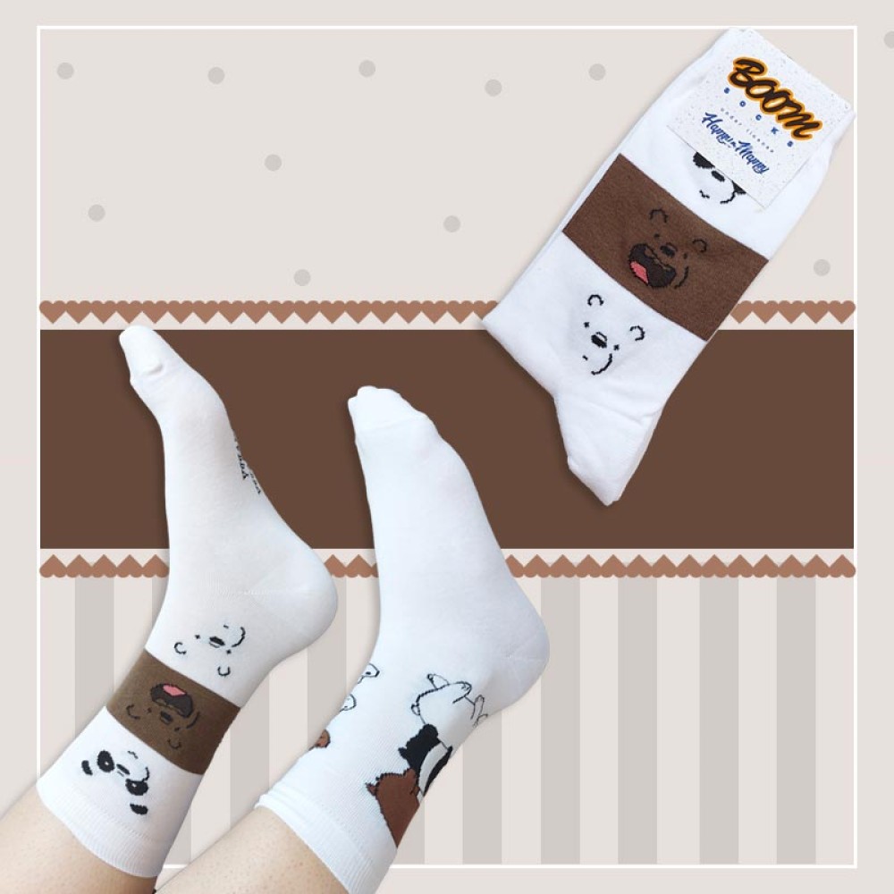 جوراب ساقدار طرحدار مکمل خرسی