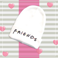کلاه تک بافت اسپرت گلدوزی شده سفید Friends