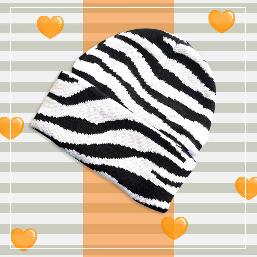کلاه تک بافت اسپرت طرح Zebra