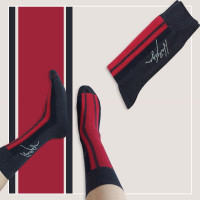 جوراب ساقدار مردانه طرح رویه رنگی
