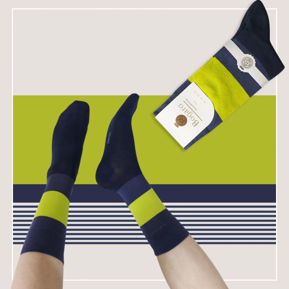 جوراب کلاسیک مردانه طرح سه رنگ بوگارو‎‎  - در 10 رنگ