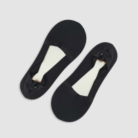 جوراب کالج زنانه دور ژله طرح سوزنی - مشکی