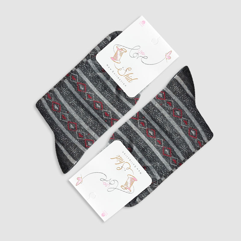 جوراب ساقدار زنانه طرح سنتی شید‎‎ - نوک مدادی