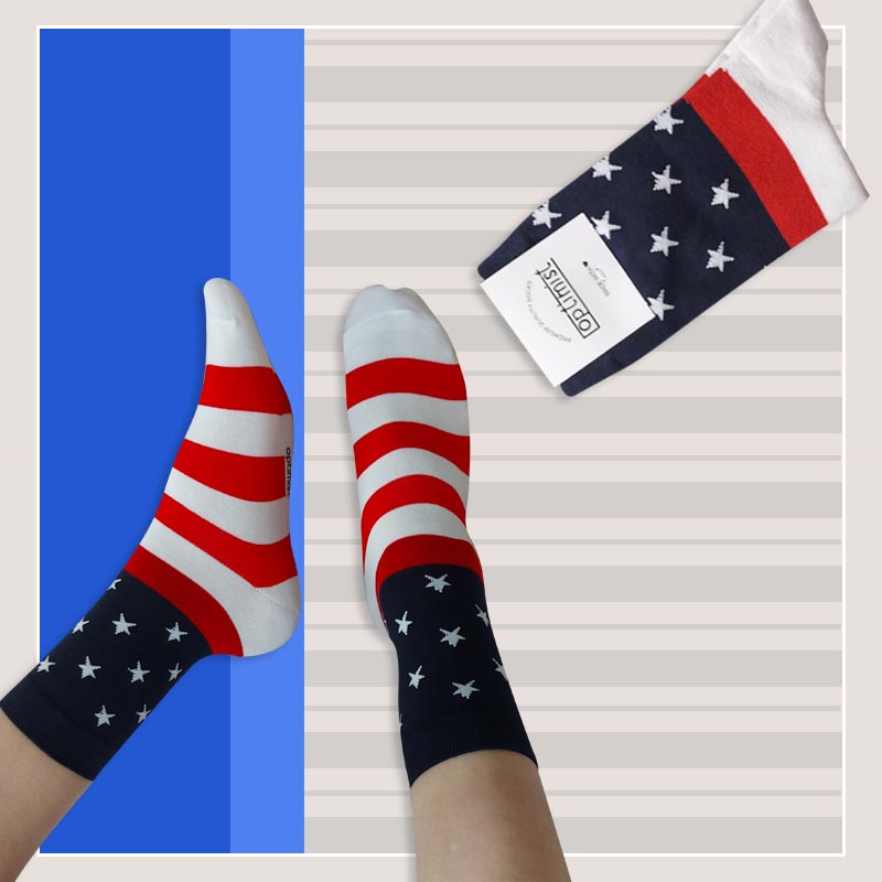 جوراب ساقدار اسپرت آپتیمیست طرح پرچم آمریکا‎‎