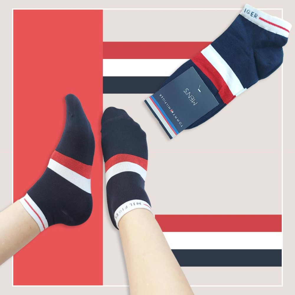 جوراب مچی مردانه طرح دو خط رنگی Tommy‎‎