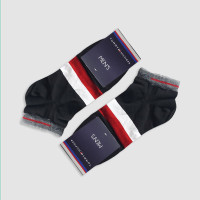 جوراب مچی مردانه طرح دو خط رنگی Tommy‎‎ - مشکی
