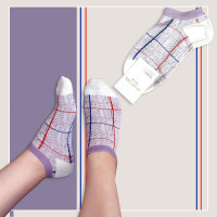 جوراب زیر قوزک زنانه زمینه بنفش Sbe‎