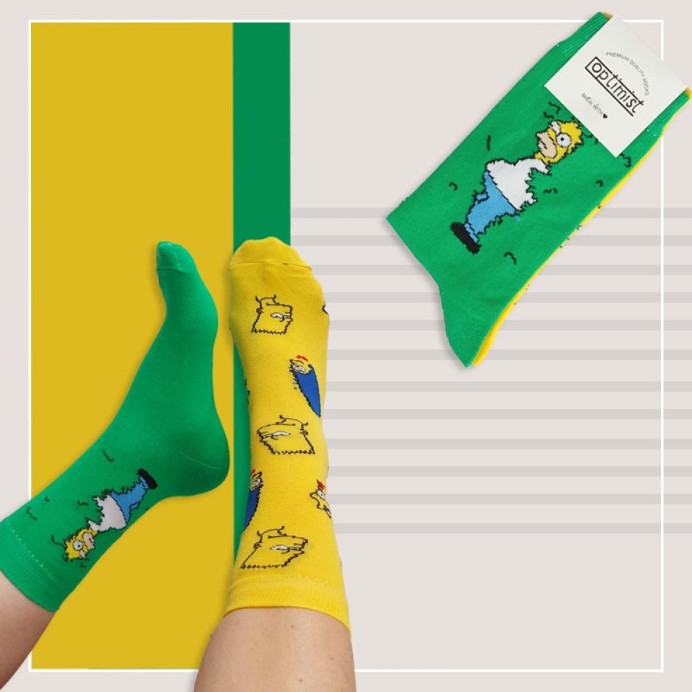 جوراب ساقدار زنانه تا به تا طرح سیمپسون ها‎