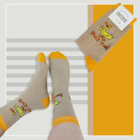 جوراب ساقدار زنانه آپتیمیست طرح Duck‎