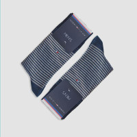 جوراب کلاسیک مردانه طرح راه راه کبریتی Tommy‎ - رنگ1