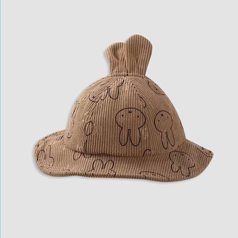 کلاه باکت خرگوشی بچگانه‎ - قهوه‌ای