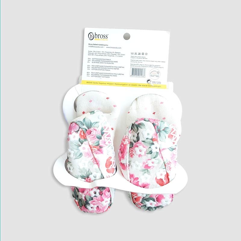 جوراب کفشی نوزادی دخترانه - در 4 طرح