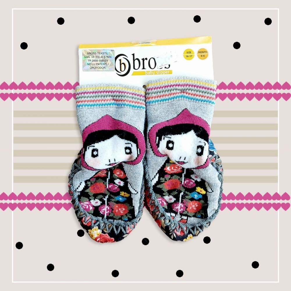 جوراب کفشی نوزادی دخترانه - در 4 طرح