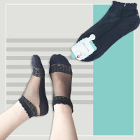 جوراب مچی زنانه طرحدار شیشه ای متنوع‎  - در 6 طرح