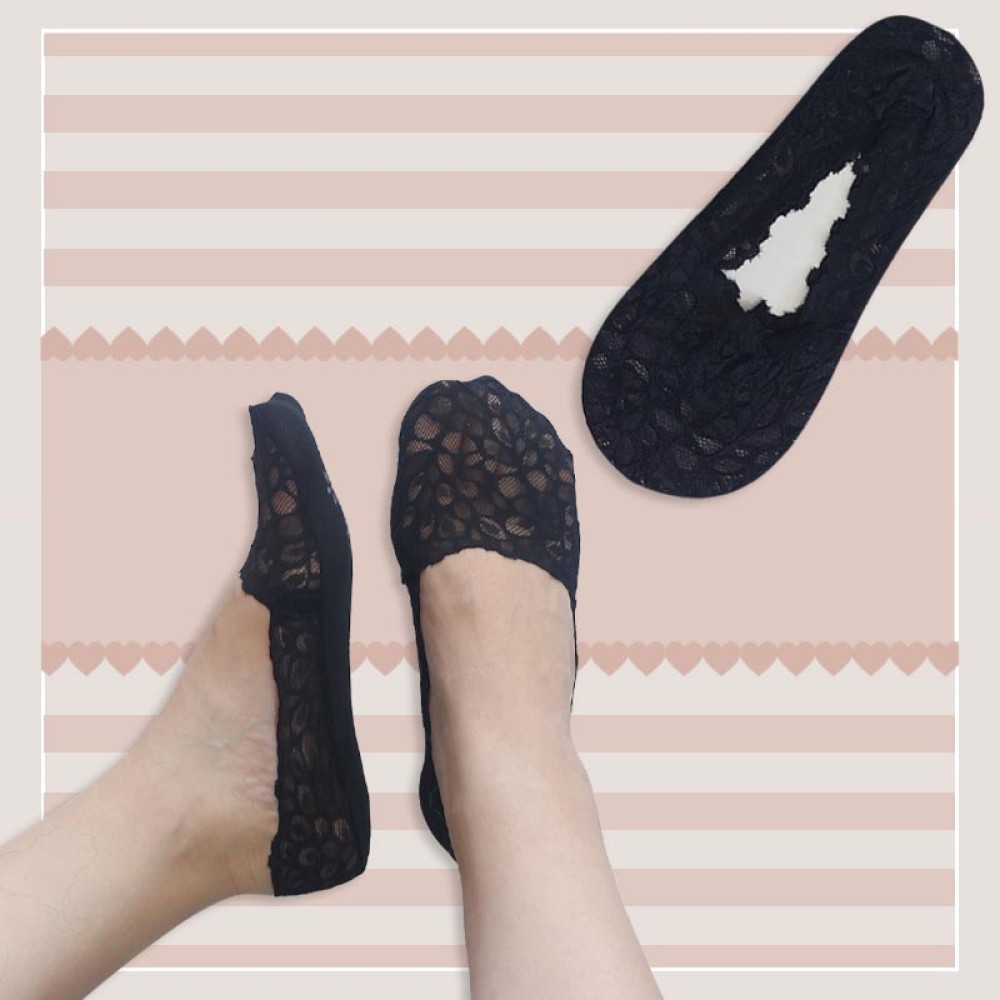 جوراب کالج زنانه دور ژله ای طرح برگ‎