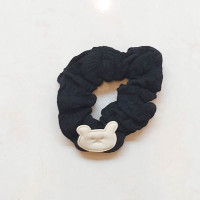 کش موی پارچه ای چروک طرح تدی‎ - مشکی