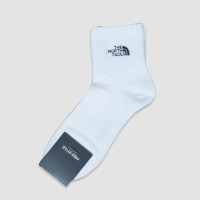 جوراب نیم ساق مردانه گلدوزی شده North face‎  - سفید