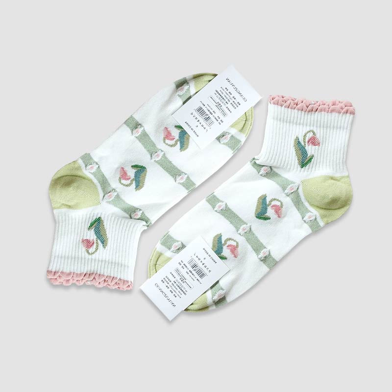 جوراب مچی زنانه طرح عروسکی گلدار‎ - طرح3
