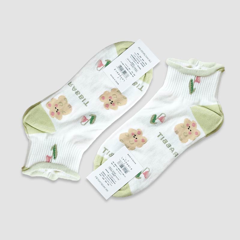 جوراب مچی زنانه طرح عروسکی گلدار‎ - طرح5