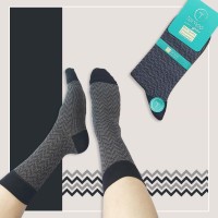 جوراب کلاسیک مردانه طرح خشتی Tempo‎