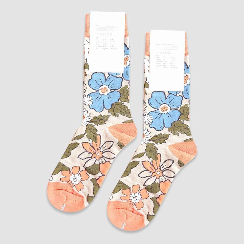 ‎ کالکشن جوراب ساقدار زنانه طرحدار هنری نقاشی چهره و طبیعت‎- طرح12