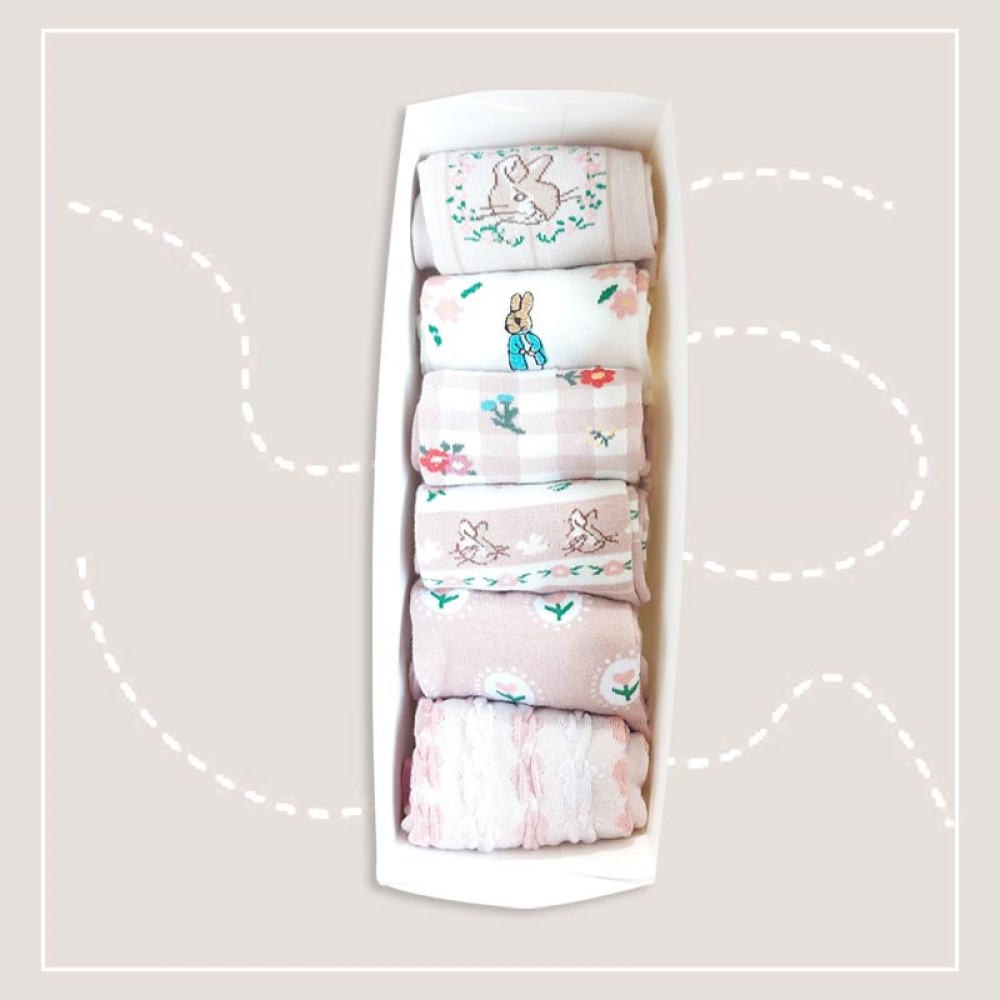 پک 6 عددی جوراب ساقدار زنانه متنوع خرگوشی‎