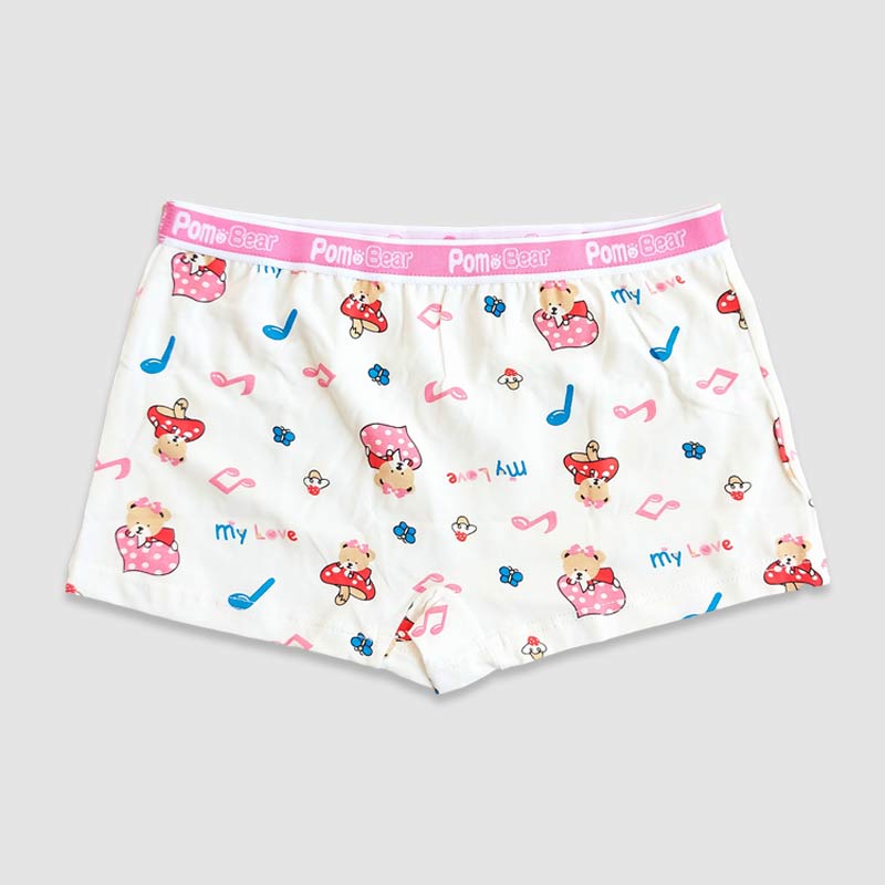 شورت نیم پا دخترانه عروسکی طرحدار وارداتی - طرح2