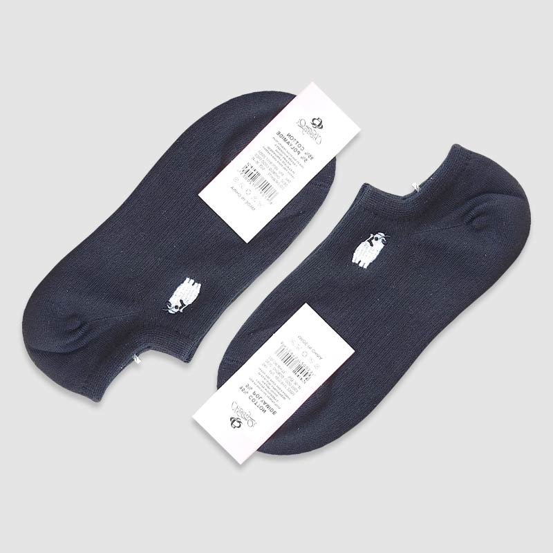 جوراب زیر قوزک زنانه مشکی بغل گلدوزی شده حیوانات‎ - طرح4