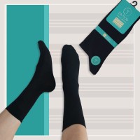 جوراب کلاسیک مردانه تک رنگ مشکی Tempo‎