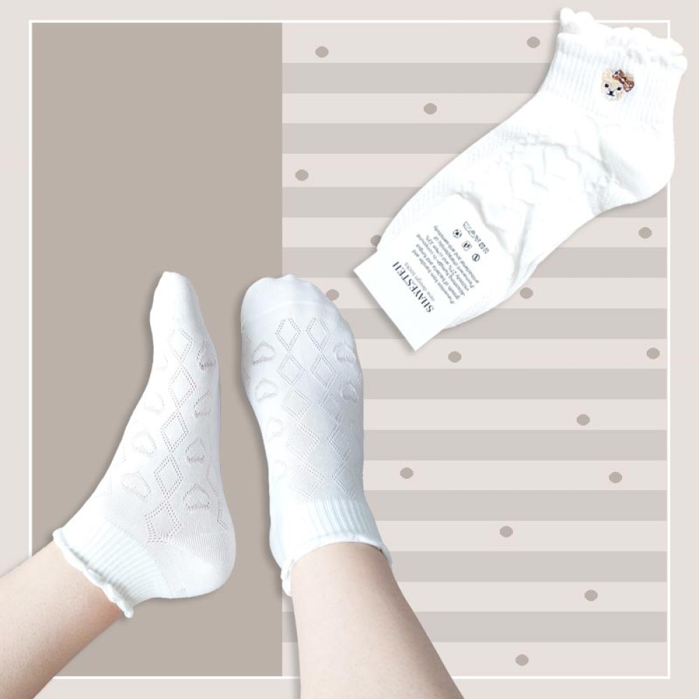 جوراب مچی زنانه طرحدار سوزنی گلدوزی شده‎ - در 5 طرح