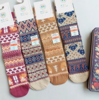 جوراب پشمی زنانه طرح تار و پود Socks park