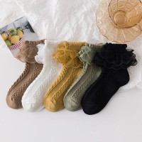جوراب لب تور دخترانه طرح گیس