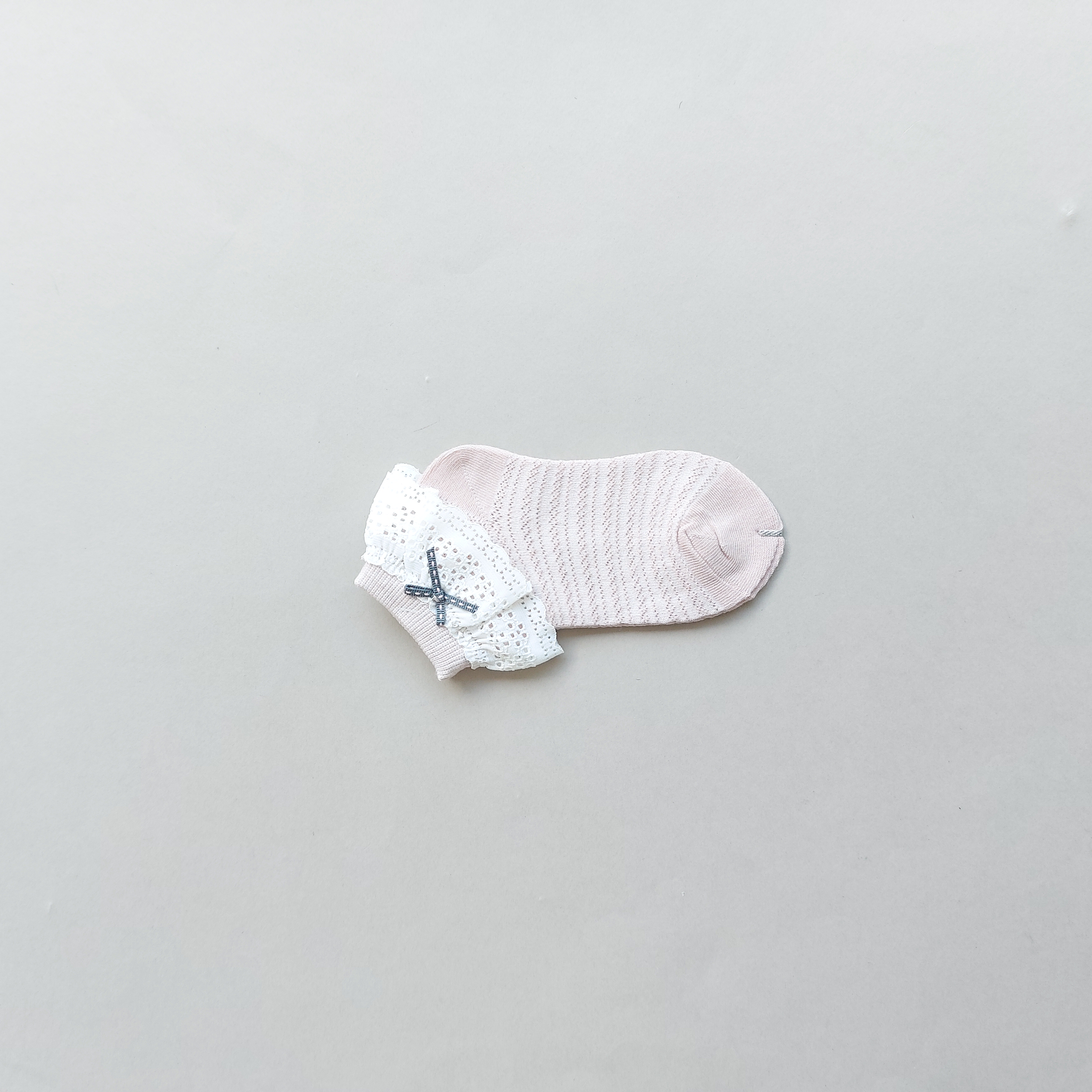 جوراب لب تور دخترانه طرح پاپیونی - کالباسی