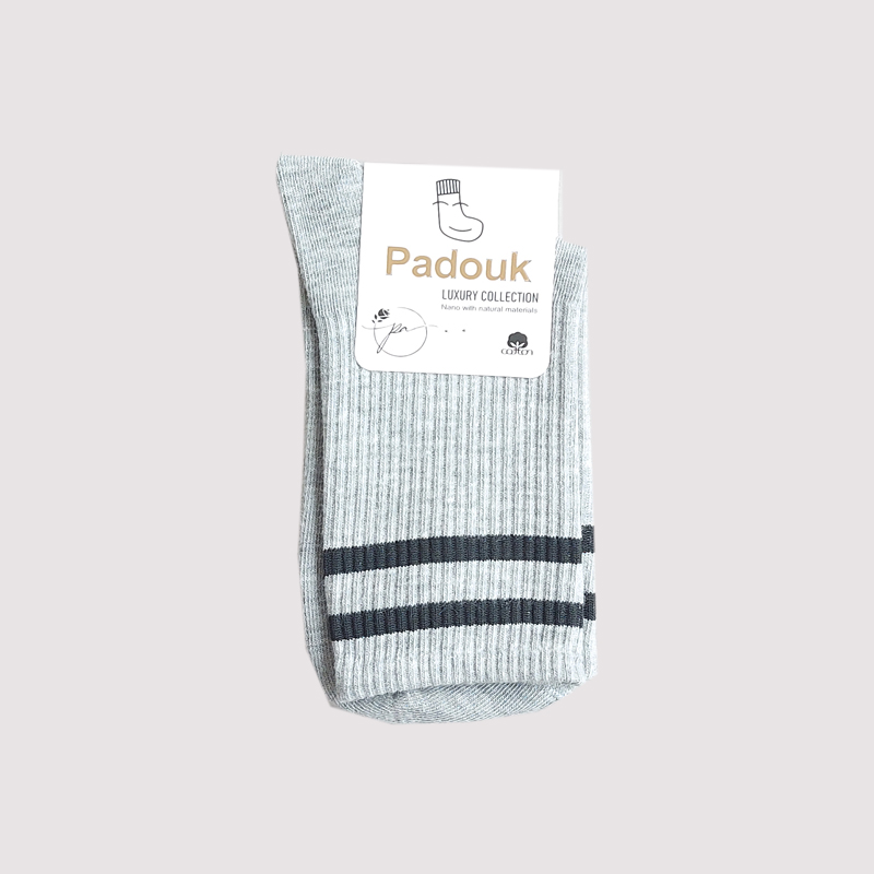 جوراب ساقدار زنانه دو خط پادوک - طوسی