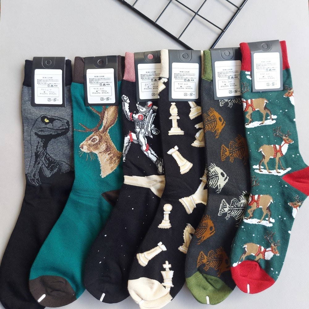 جوراب ساقدار مردانه طرحدار متنوع