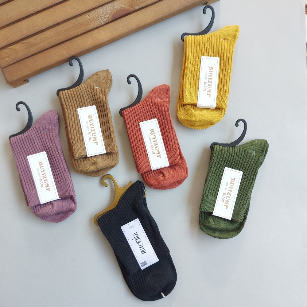 جوراب ساقدار زنانه طرح کبریتی تیره